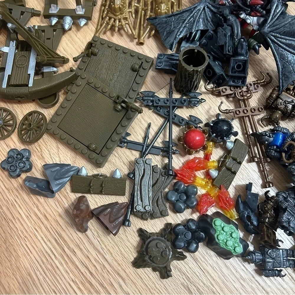 Mega Bloks Dragons Krystal Wars HUGE Lot Bundle Knights Figures Orcs Weapons